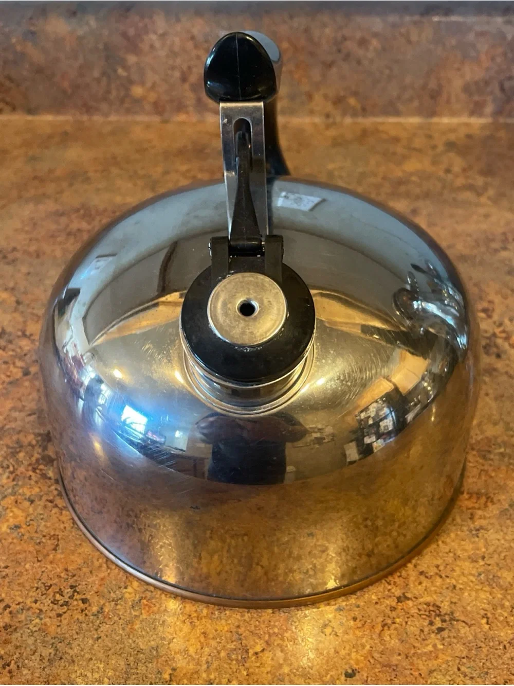 Vtg Paul Revere Ware 1.5 Qt Whistling Teapot Kettle Copper Bottom Stainless